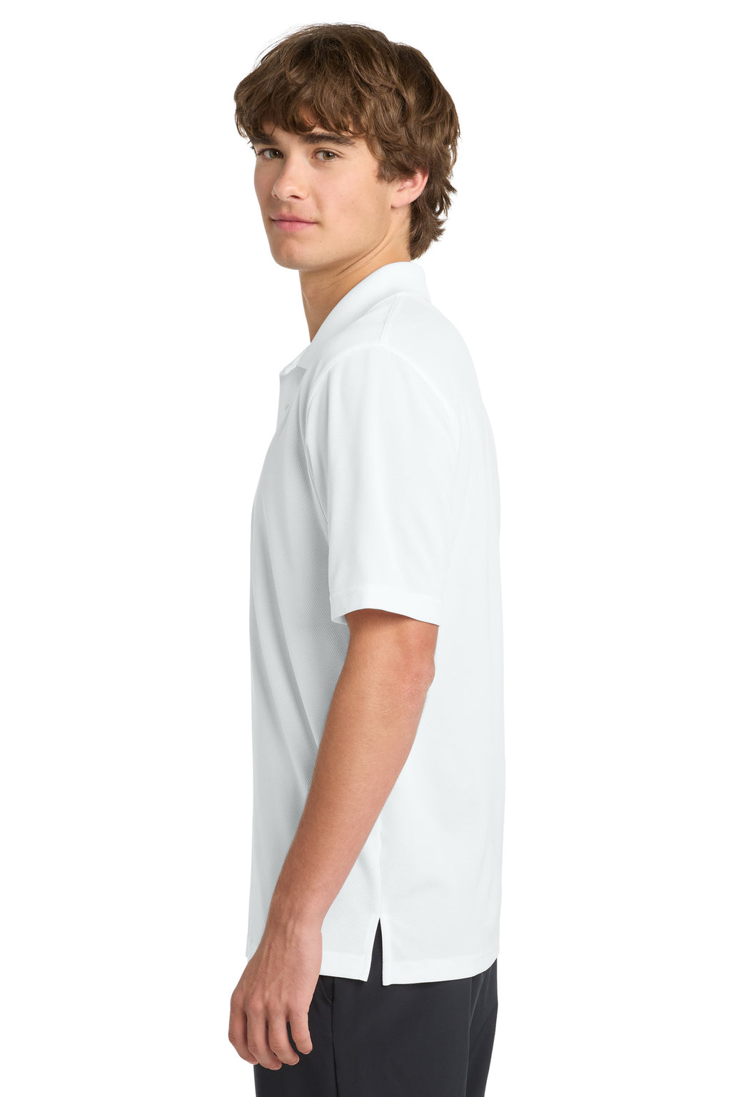 Sport-Tek Dri-Mesh Polo. K469 - White - side