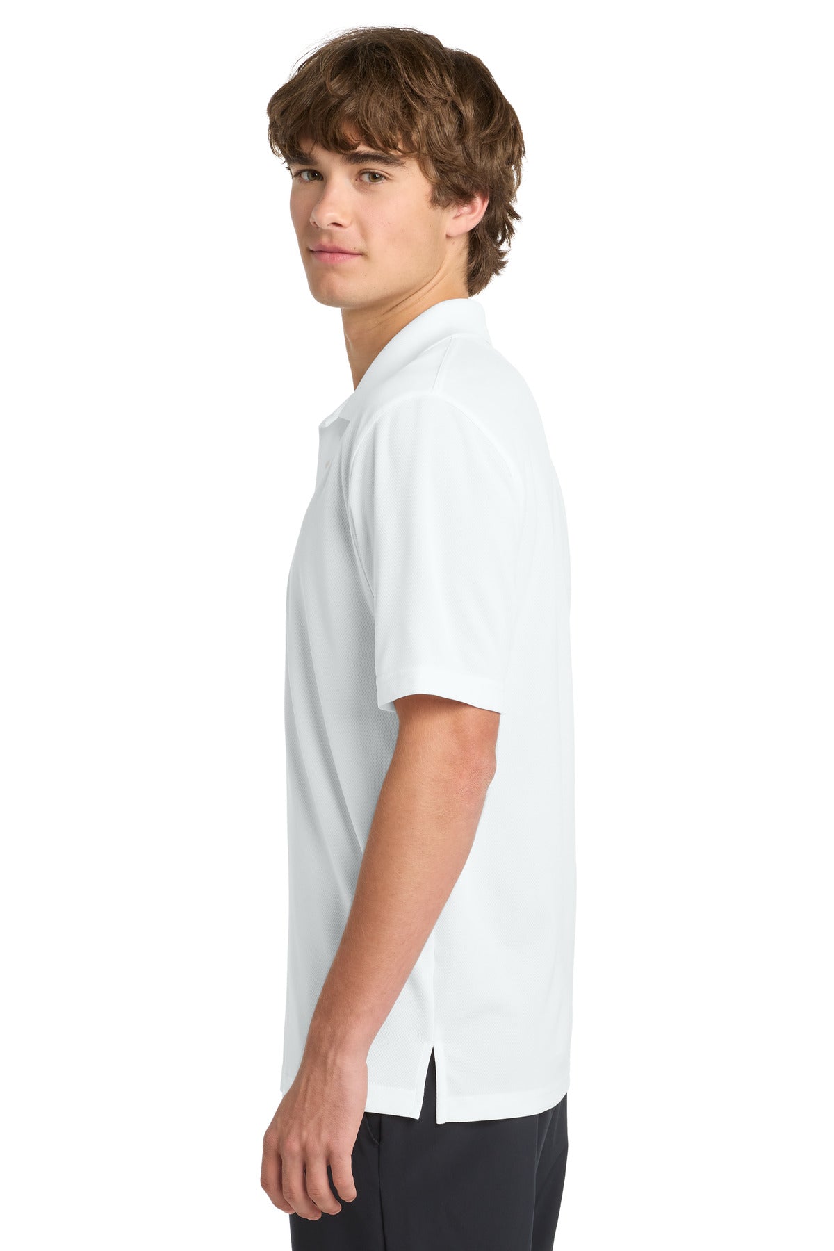 Sport-Tek Dri-Mesh Polo. K469 - White - side