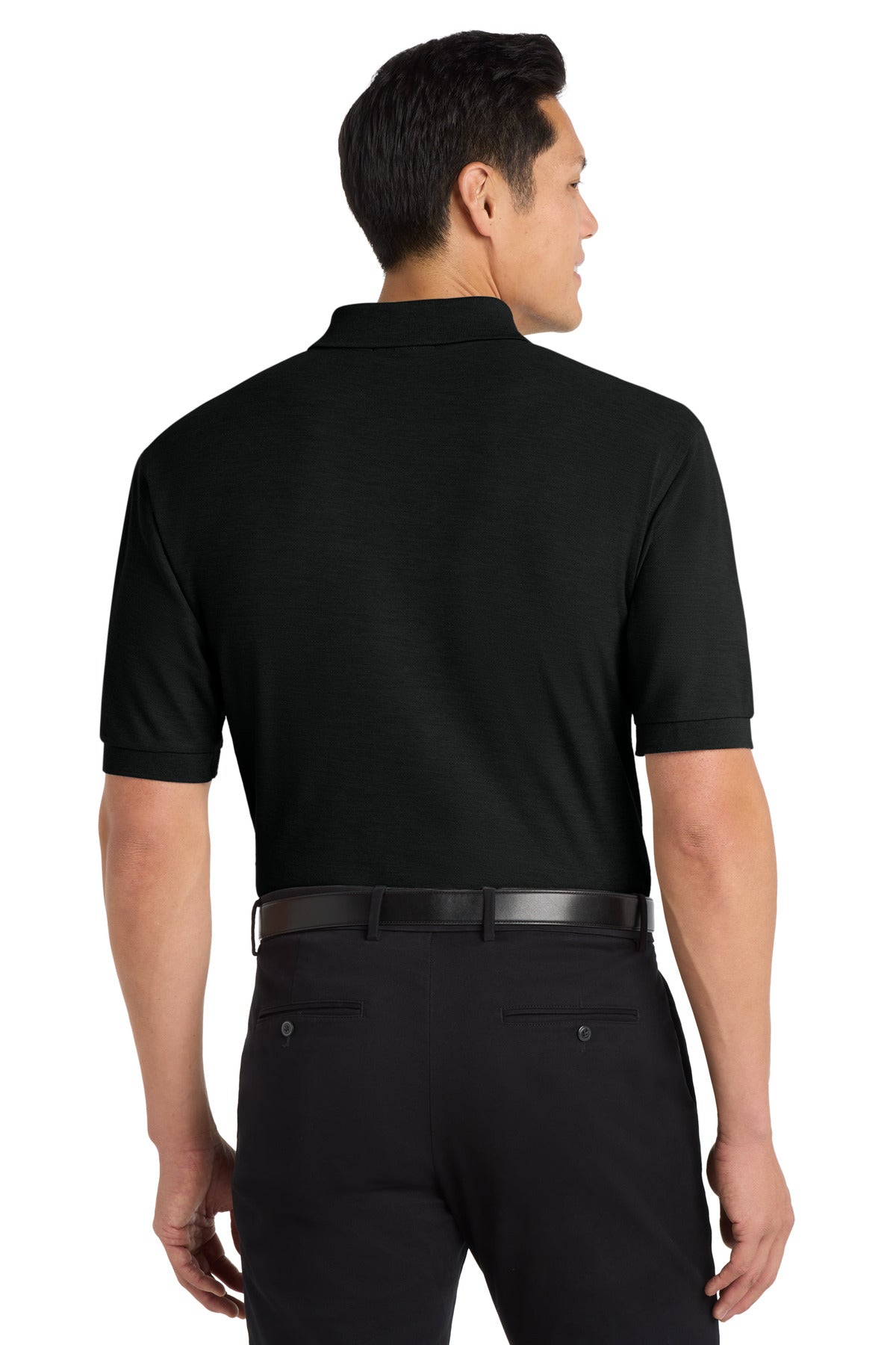 Port Authority Extended Size Silk Touch Polo K500ES - Black - back