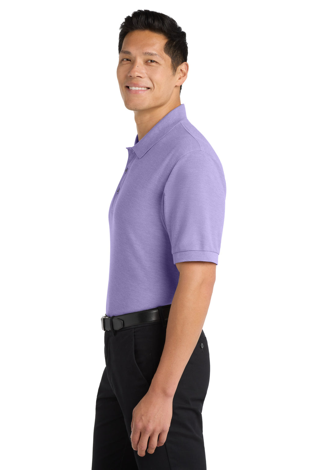 Port Authority Extended Size Silk Touch Polo K500ES - Bright Lavender - side
