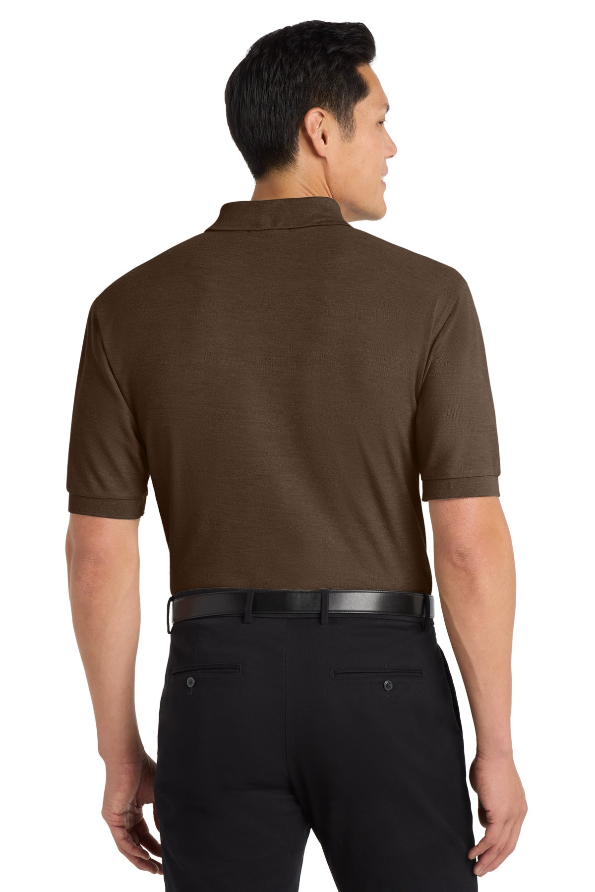 Port Authority Extended Size Silk Touch Polo K500ES - Coffee Bean - back