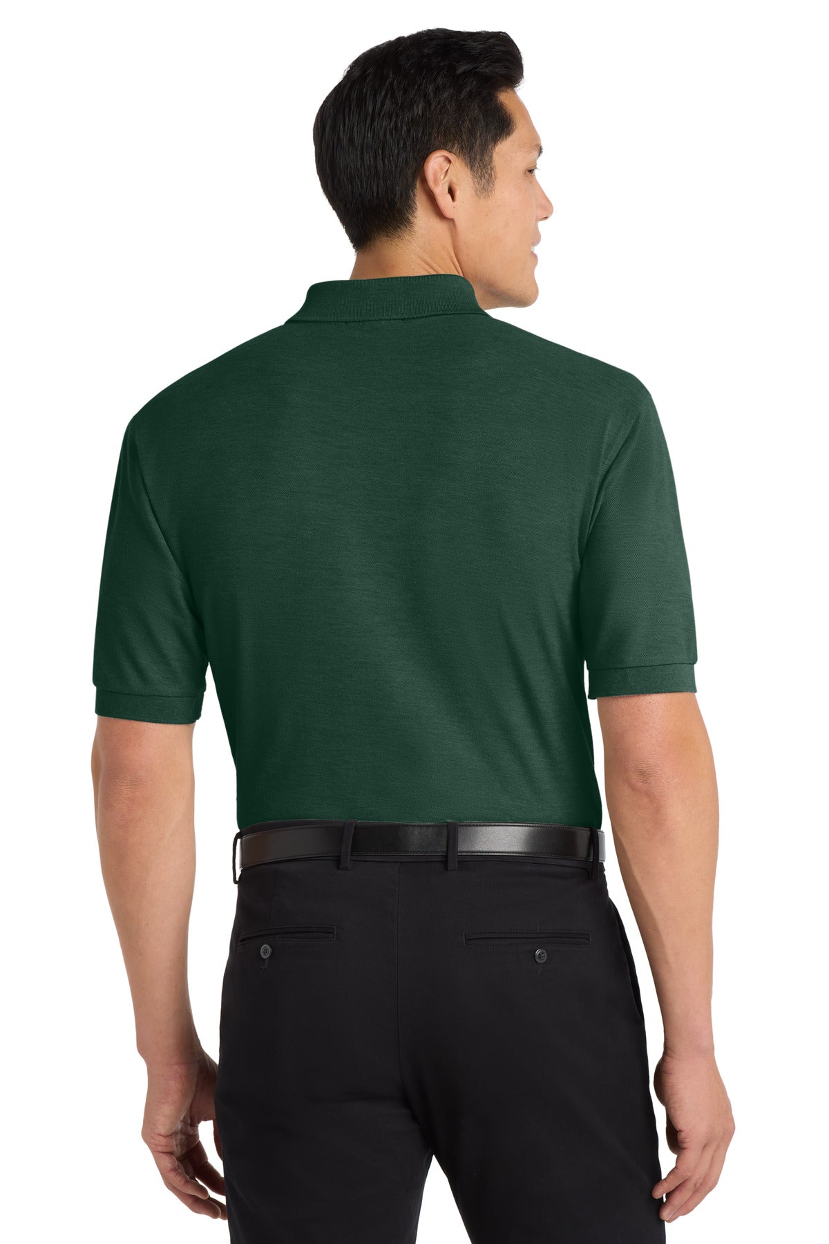 Port Authority Extended Size Silk Touch Polo K500ES - Dark Green - back