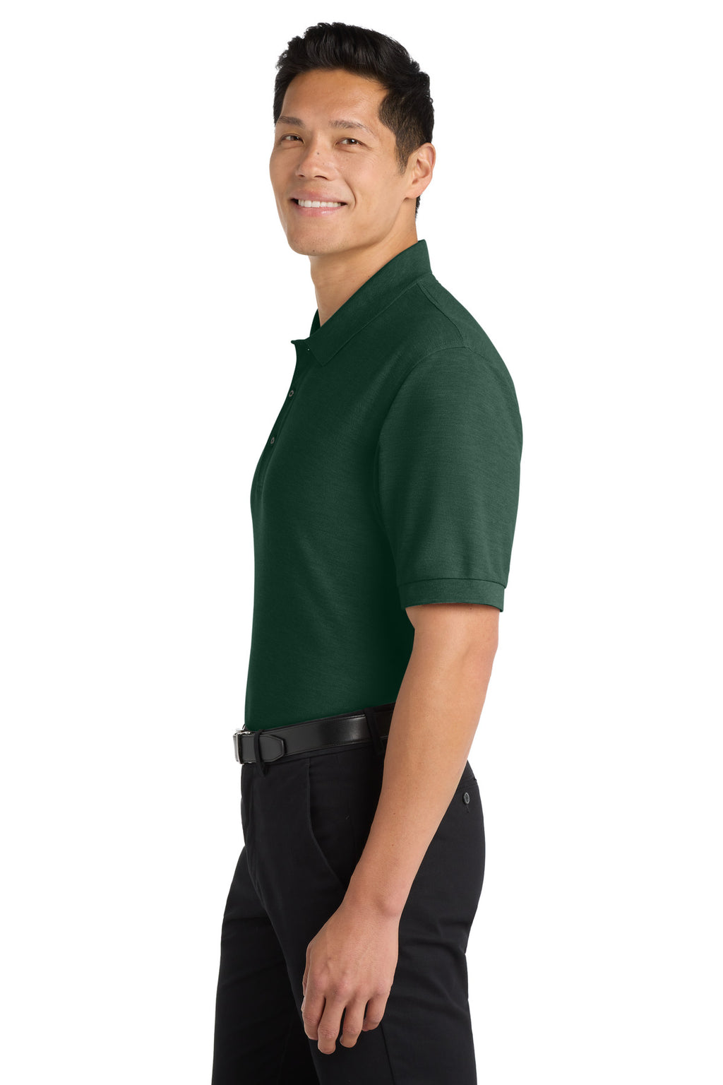 Port Authority Extended Size Silk Touch Polo K500ES - Dark Green - side