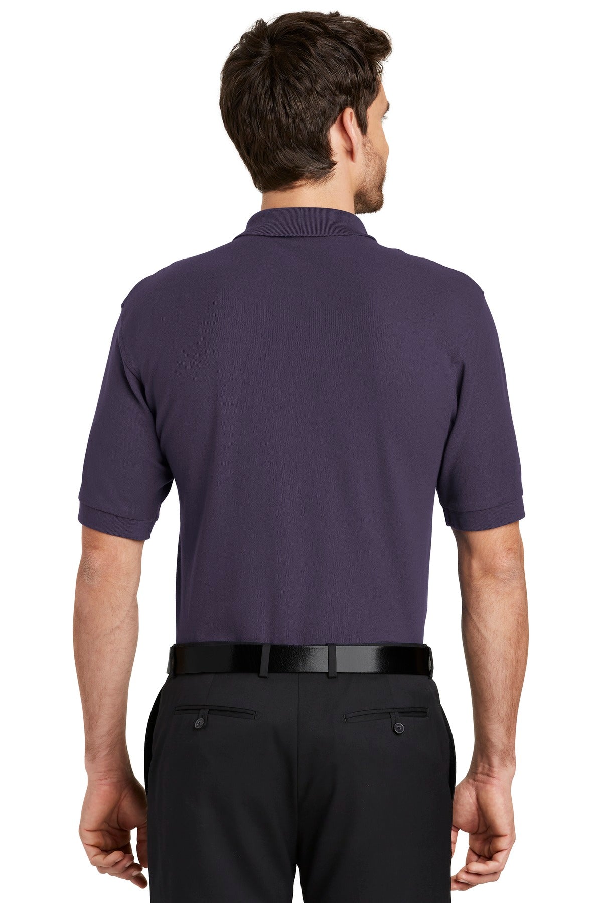 Port Authority Extended Size Silk Touch Polo K500ES - Eggplant - back