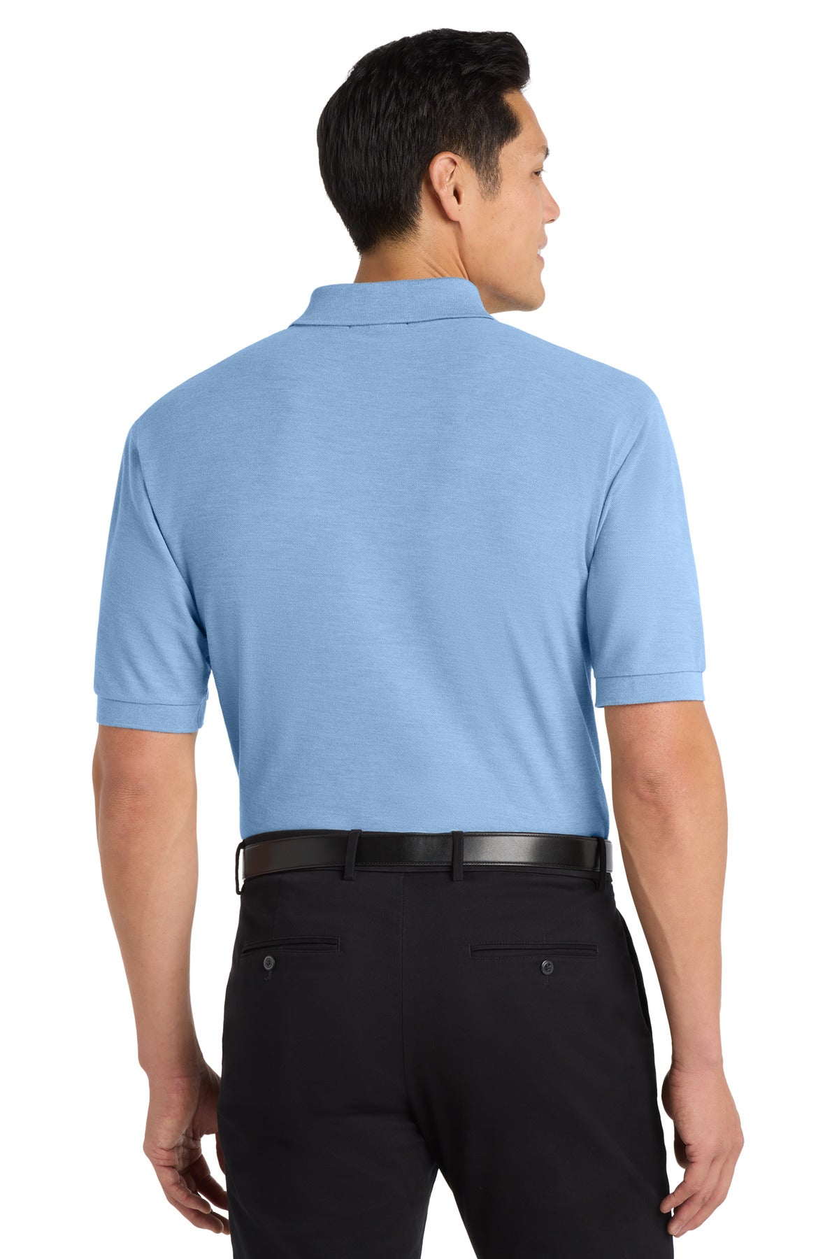 Port Authority Extended Size Silk Touch Polo K500ES - Light Blue - back