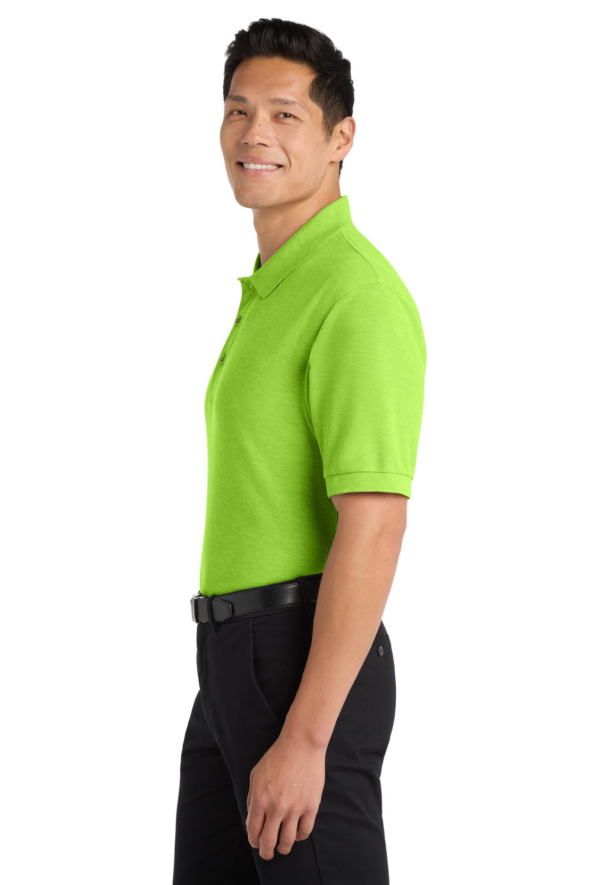 Port Authority Extended Size Silk Touch Polo K500ES - Lime - side