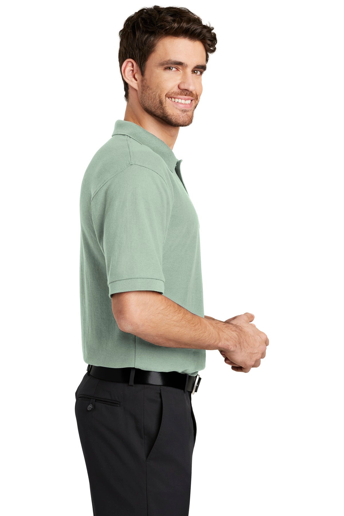 Port Authority Extended Size Silk Touch Polo K500ES - Mint Green - side
