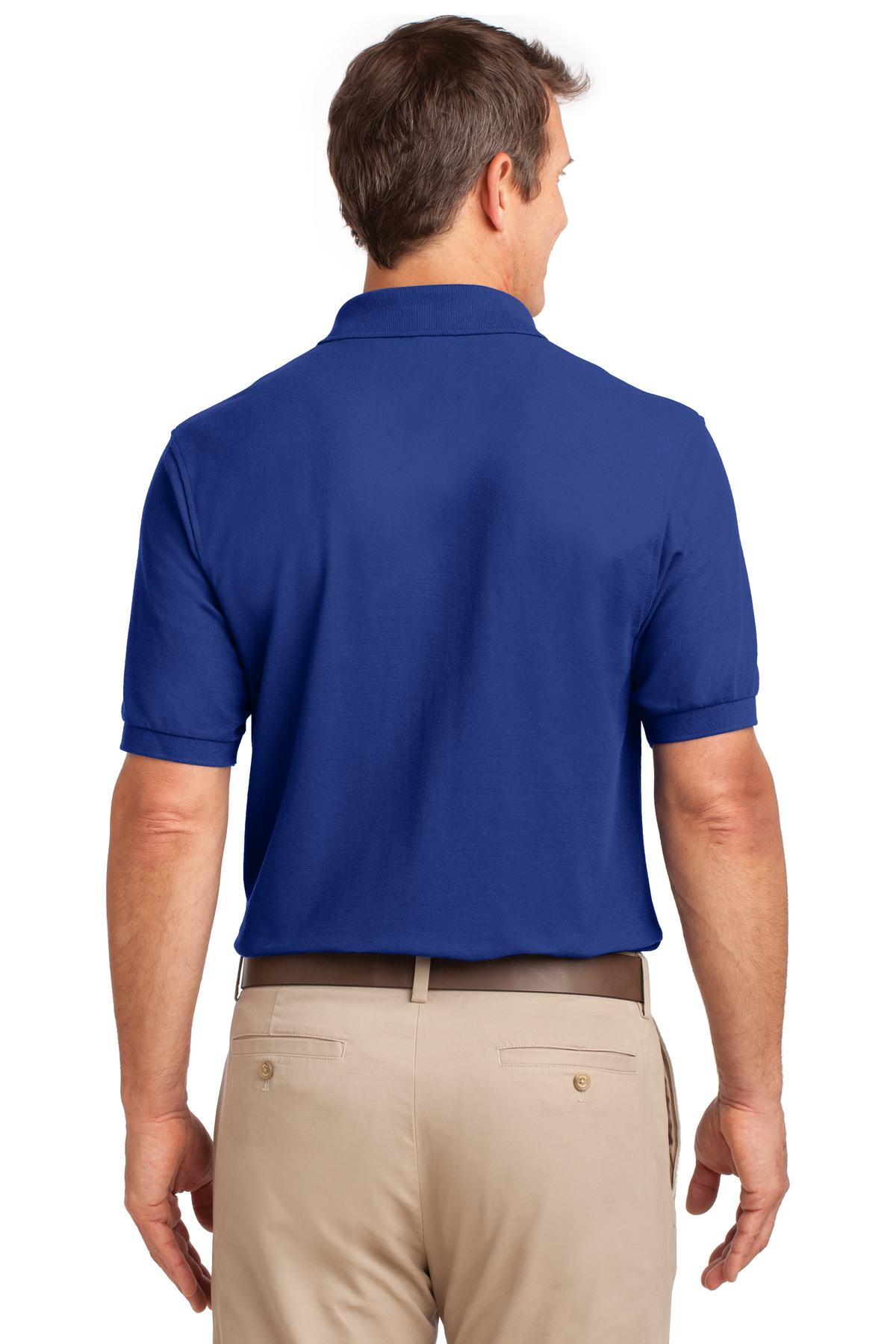 Port Authority Silk Touch Polo with Pocket. K500P - Royal - back