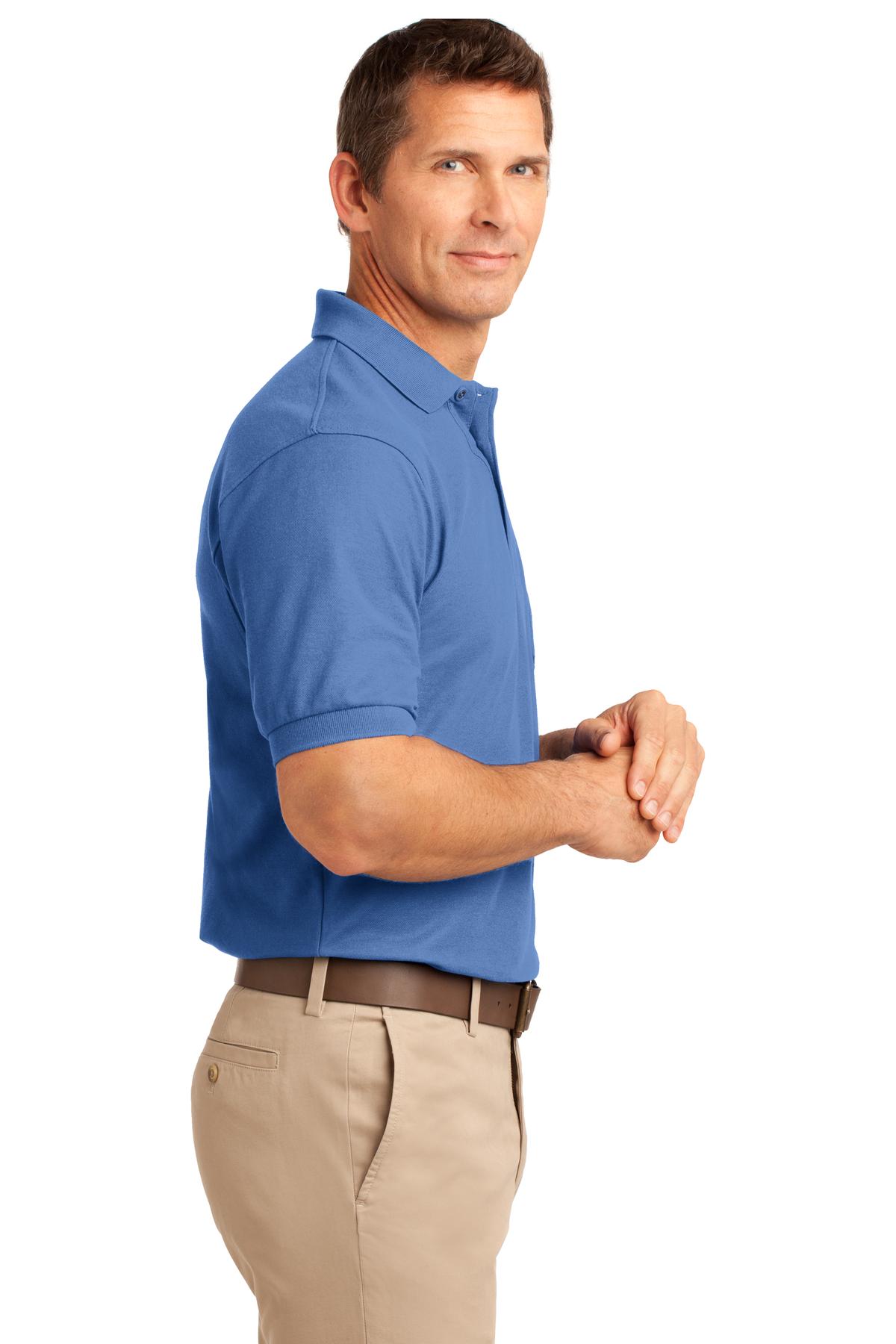 Port Authority Silk Touch Polo with Pocket. K500P - Ultramarine Blue - side