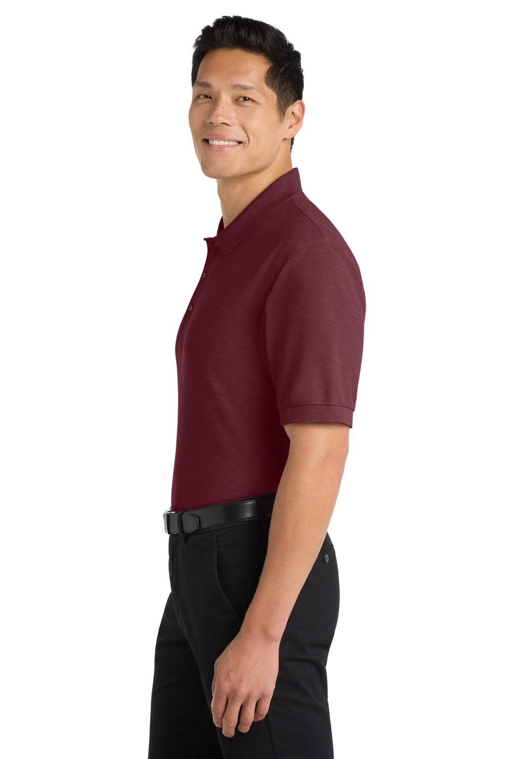Port Authority Silk Touch Polo K500 - Burgundy - side