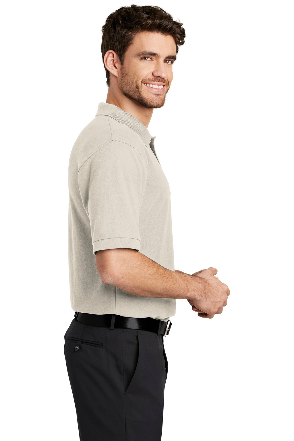 Port Authority Silk Touch Polo K500 - Light Stone - side