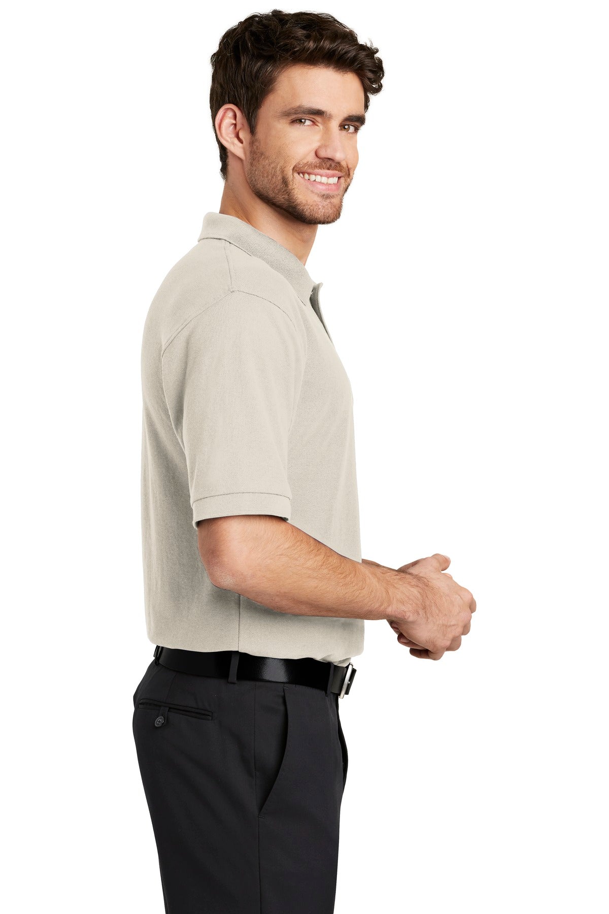 Port Authority Silk Touch Polo K500 - Light Stone - side