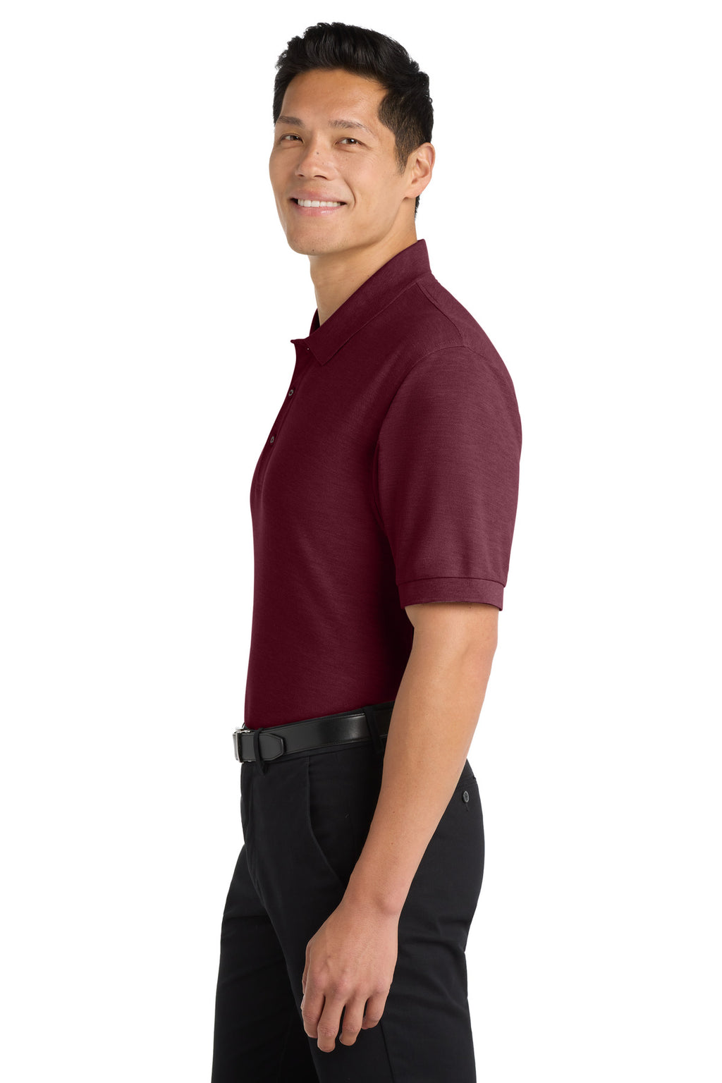 Port Authority Silk Touch Polo K500 - Maroon - side