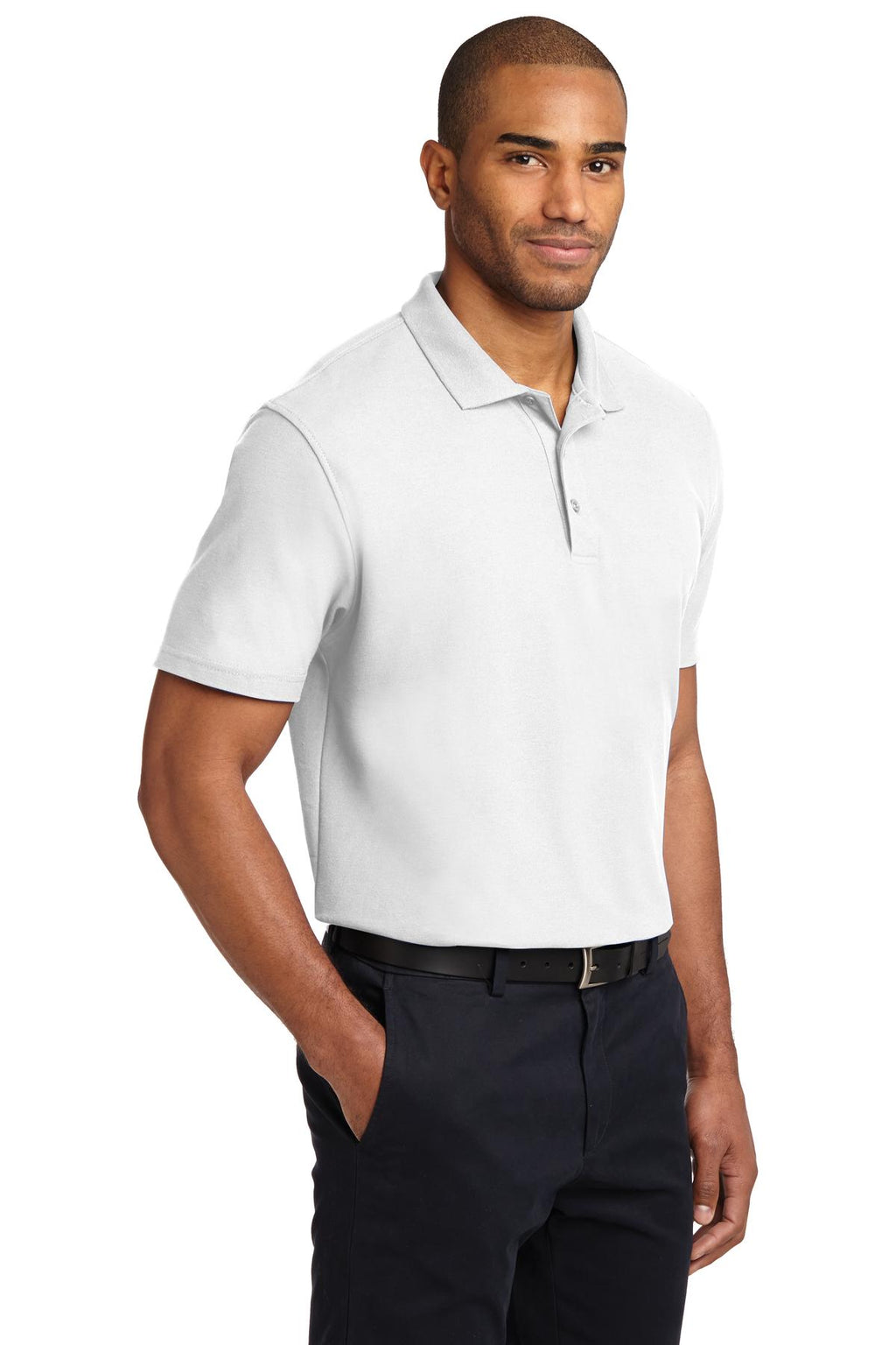Port Authority Stain-Release Polo. K510 - White - three_q