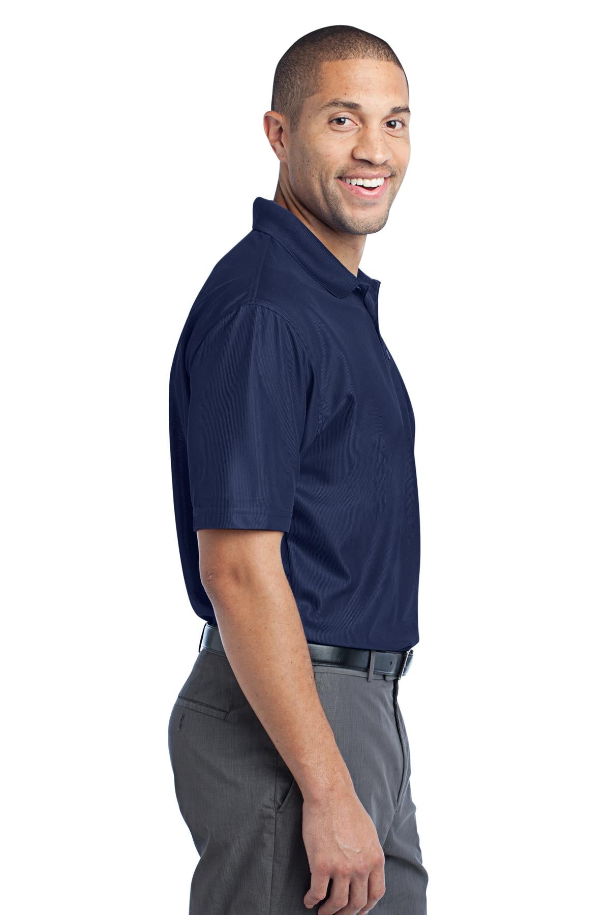 DISCONTINUED Port Authority Performance Vertical Pique Polo. K512 - True Navy - side