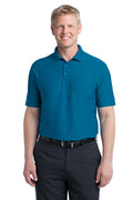 DISCONTINUED Port Authority Horizontal Texture Polo. K514 - Peacock Blue - front