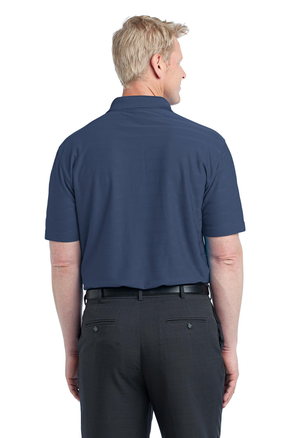 DISCONTINUED Port Authority Horizontal Texture Polo. K514 - Regatta Blue - back