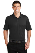 DISCONTINUED Port Authority Silk Touch Interlock Performance Polo. K5200 - Black - front