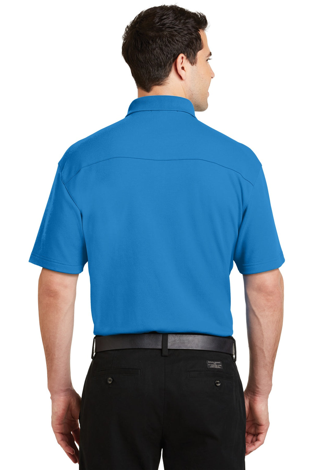 DISCONTINUED Port Authority Silk Touch Interlock Performance Polo. K5200 - Brilliant Blue - back