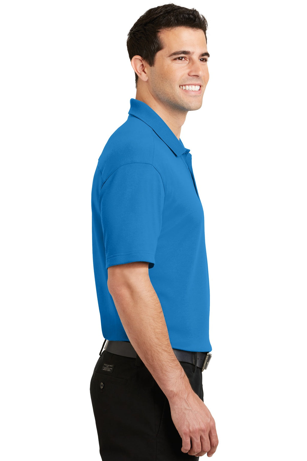 DISCONTINUED Port Authority Silk Touch Interlock Performance Polo. K5200 - Brilliant Blue - side