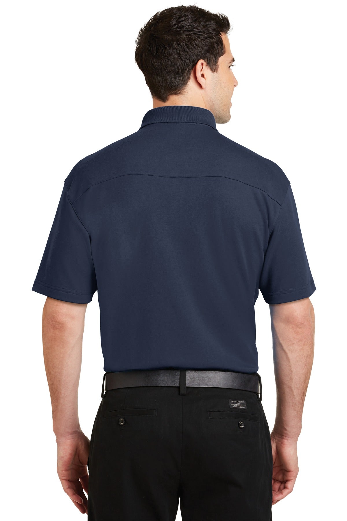 DISCONTINUED Port Authority Silk Touch Interlock Performance Polo. K5200 - Navy - back