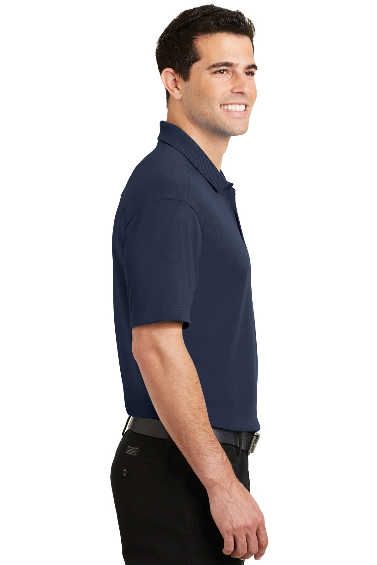 DISCONTINUED Port Authority Silk Touch Interlock Performance Polo. K5200 - Navy - side