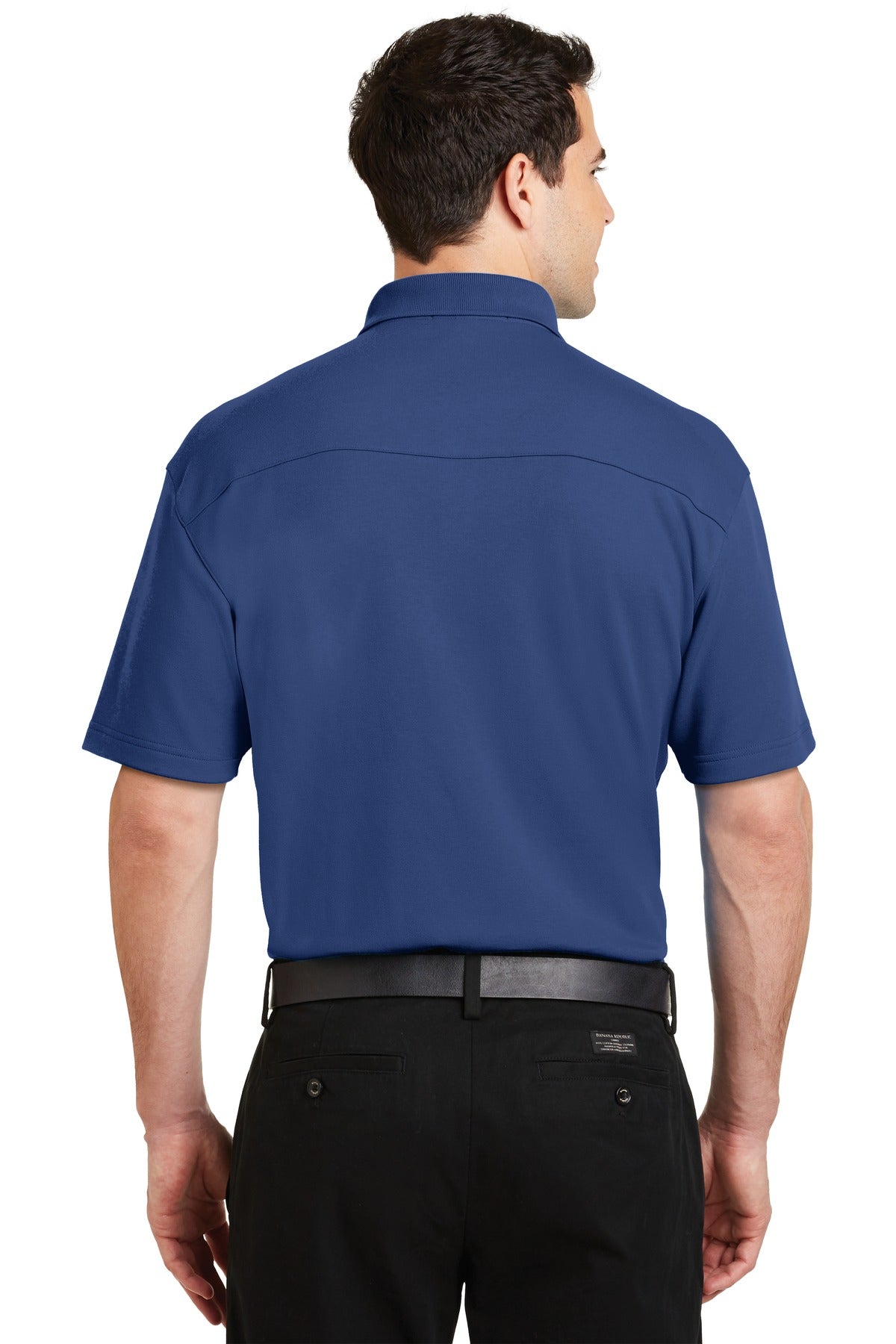 DISCONTINUED Port Authority Silk Touch Interlock Performance Polo. K5200 - Royal - back