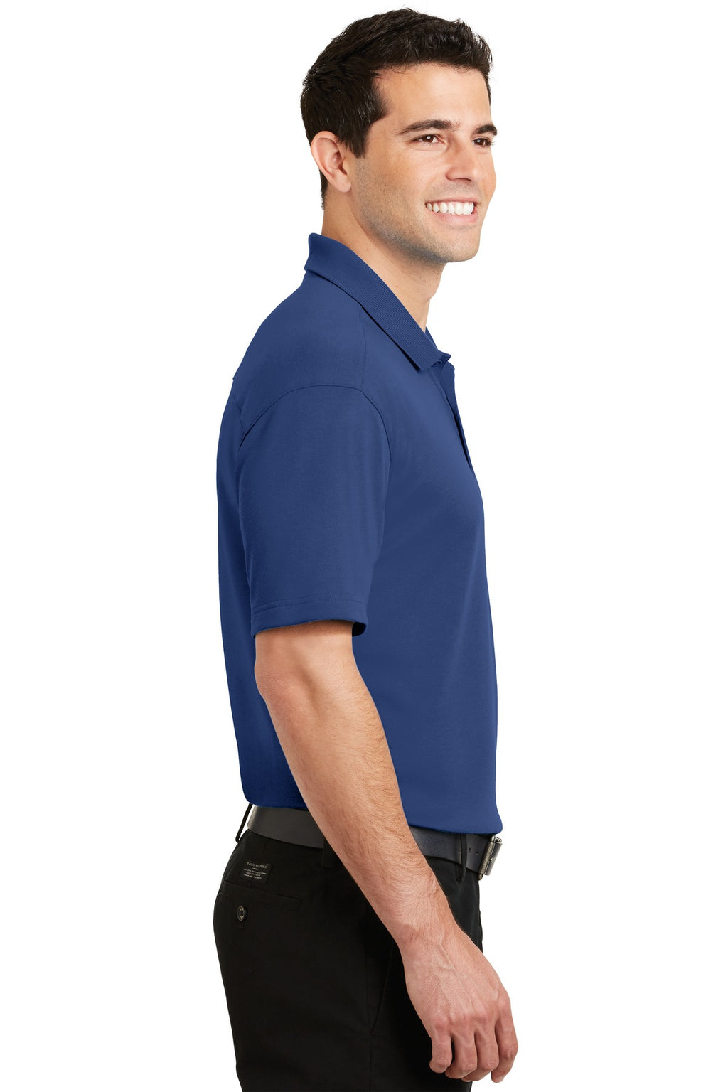 DISCONTINUED Port Authority Silk Touch Interlock Performance Polo. K5200 - Royal - side
