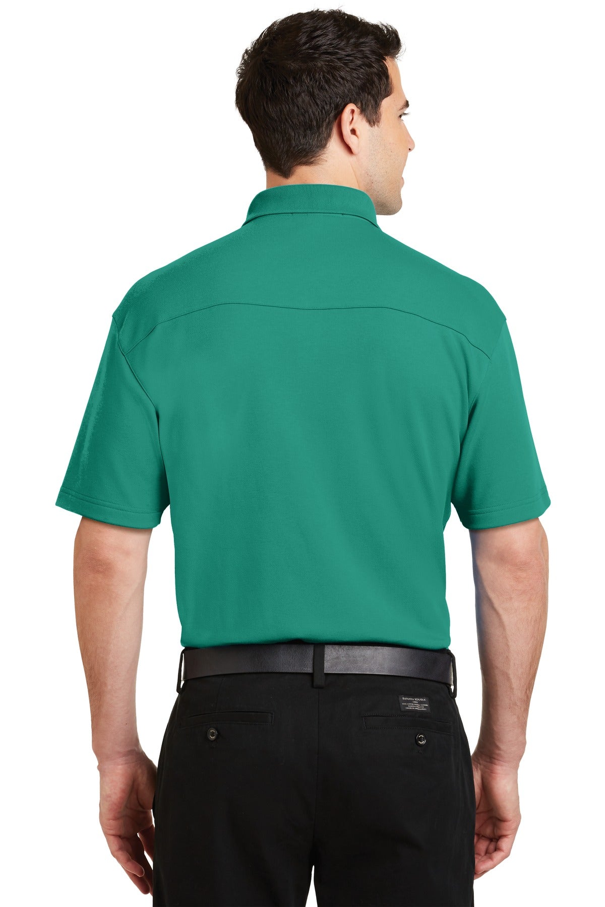 DISCONTINUED Port Authority Silk Touch Interlock Performance Polo. K5200 - Verdant Green - back