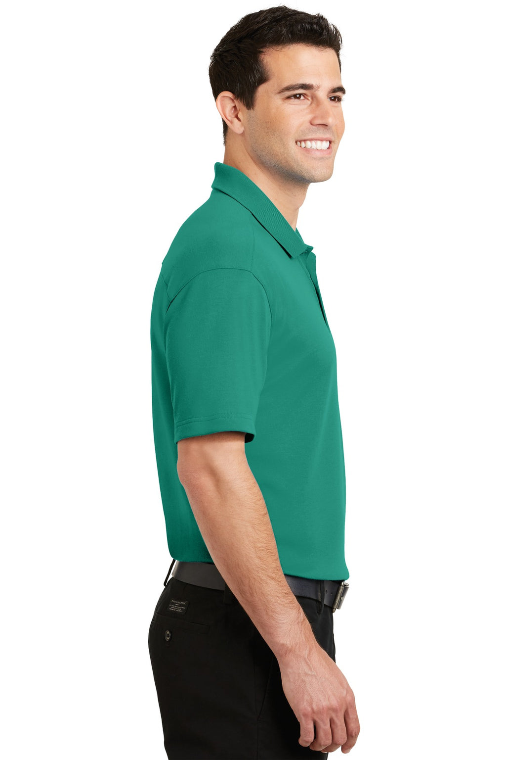 DISCONTINUED Port Authority Silk Touch Interlock Performance Polo. K5200 - Verdant Green - side