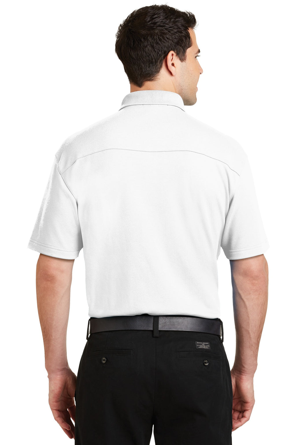 DISCONTINUED Port Authority Silk Touch Interlock Performance Polo. K5200 - White - back