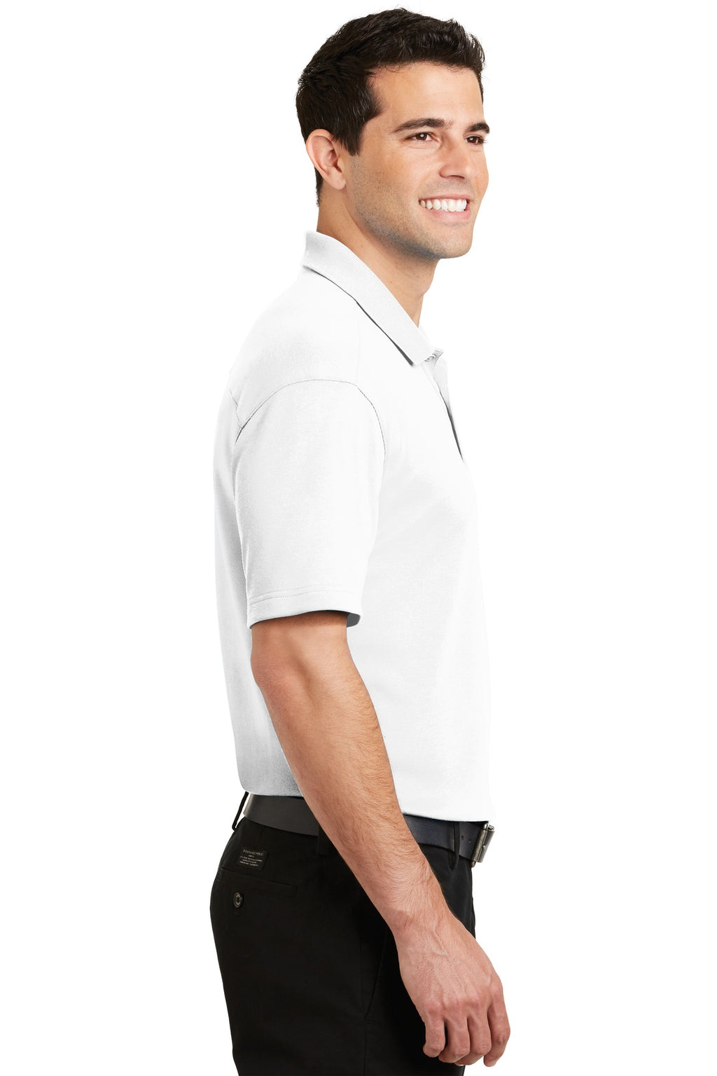 DISCONTINUED Port Authority Silk Touch Interlock Performance Polo. K5200 - White - side