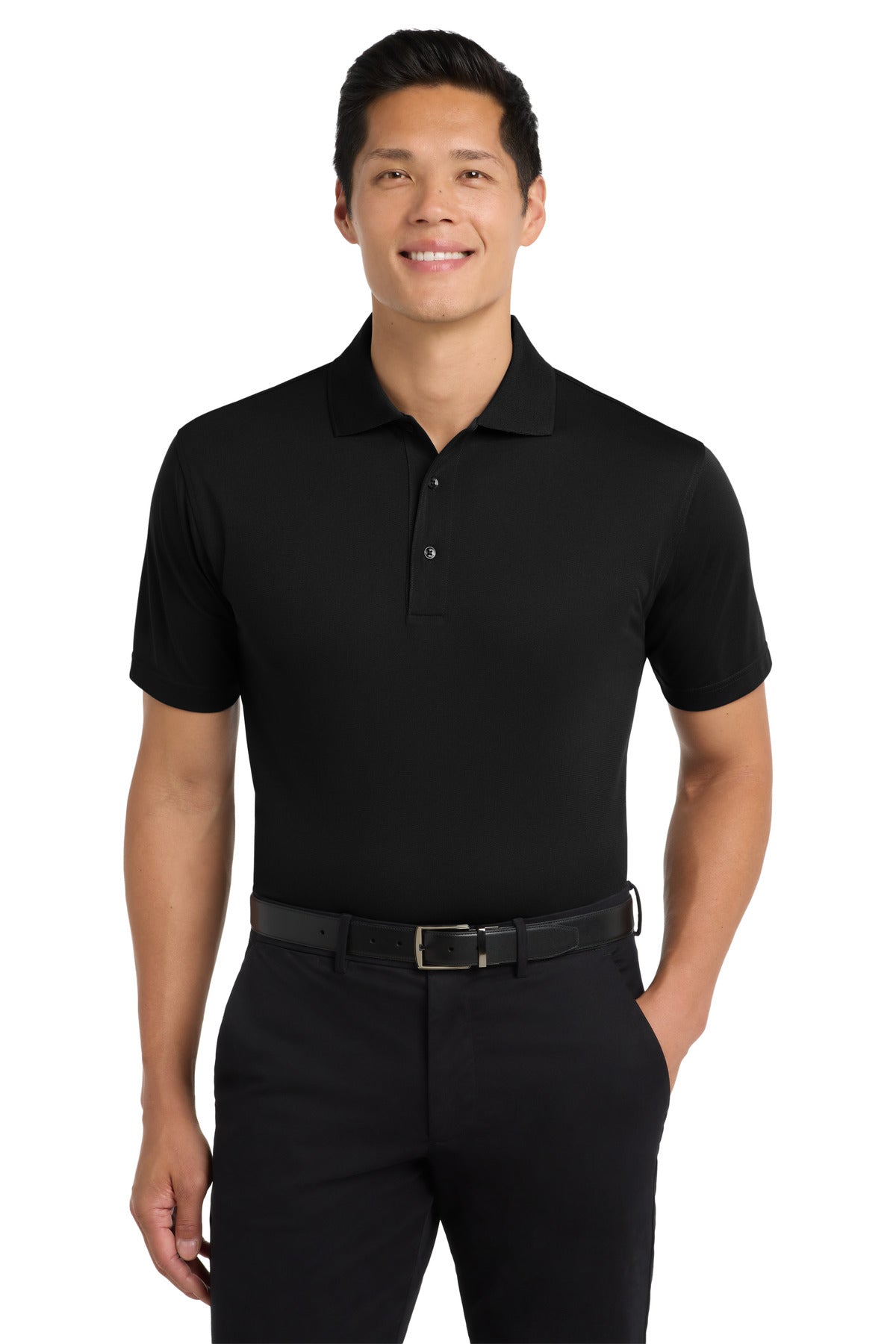 Port Authority Tech Pique Polo. K527 - Black - front