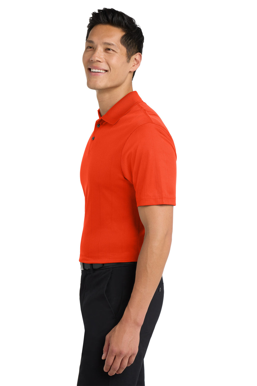 Port Authority Performance Fine Jacquard Polo. K528 - Autumn Orange - side