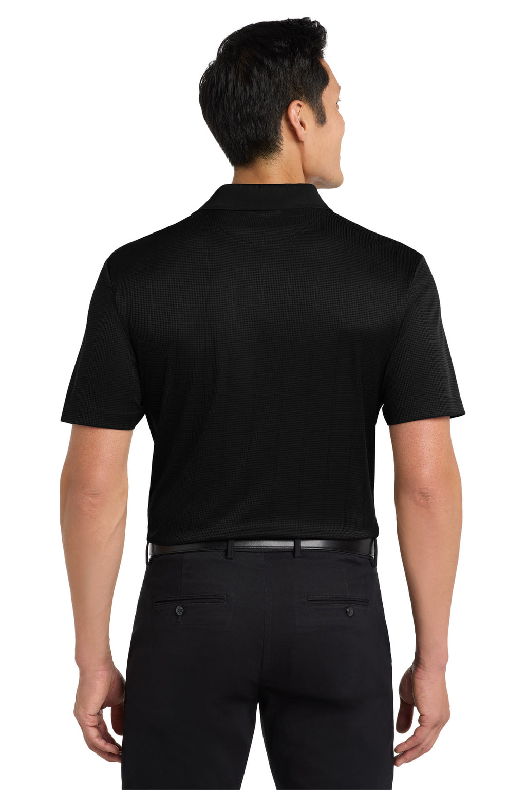 Port Authority Performance Fine Jacquard Polo. K528 - Black - back