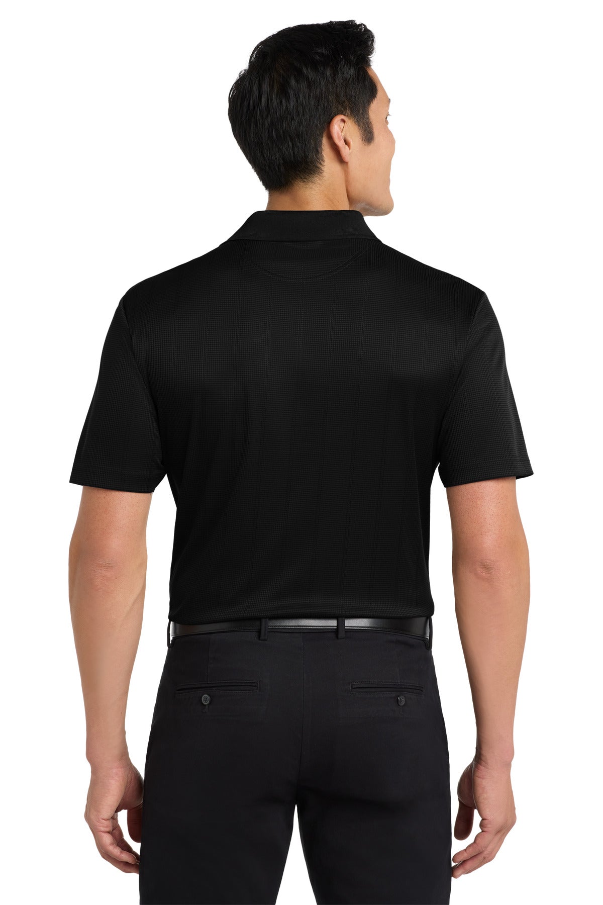 Port Authority Performance Fine Jacquard Polo. K528 - Black - back