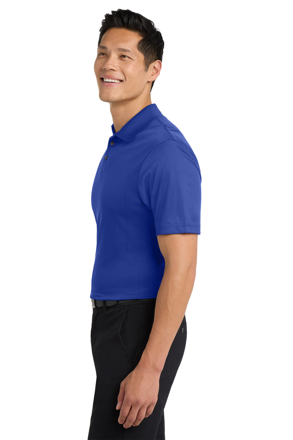 Port Authority Performance Fine Jacquard Polo. K528 - Hyper Blue - side