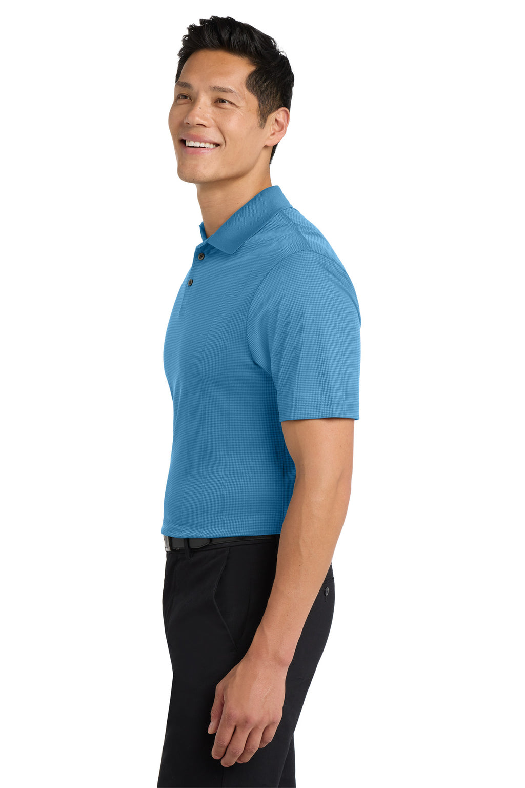 Port Authority Performance Fine Jacquard Polo. K528 - Ocean Blue - side