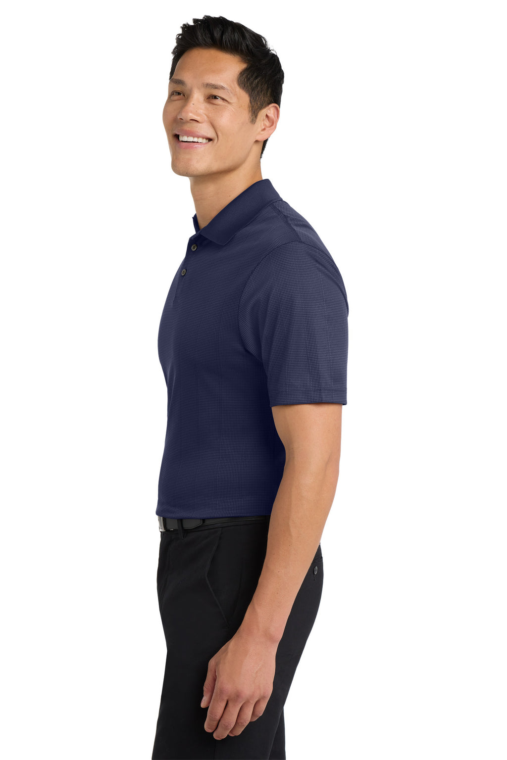 Port Authority Performance Fine Jacquard Polo. K528 - True Navy - side