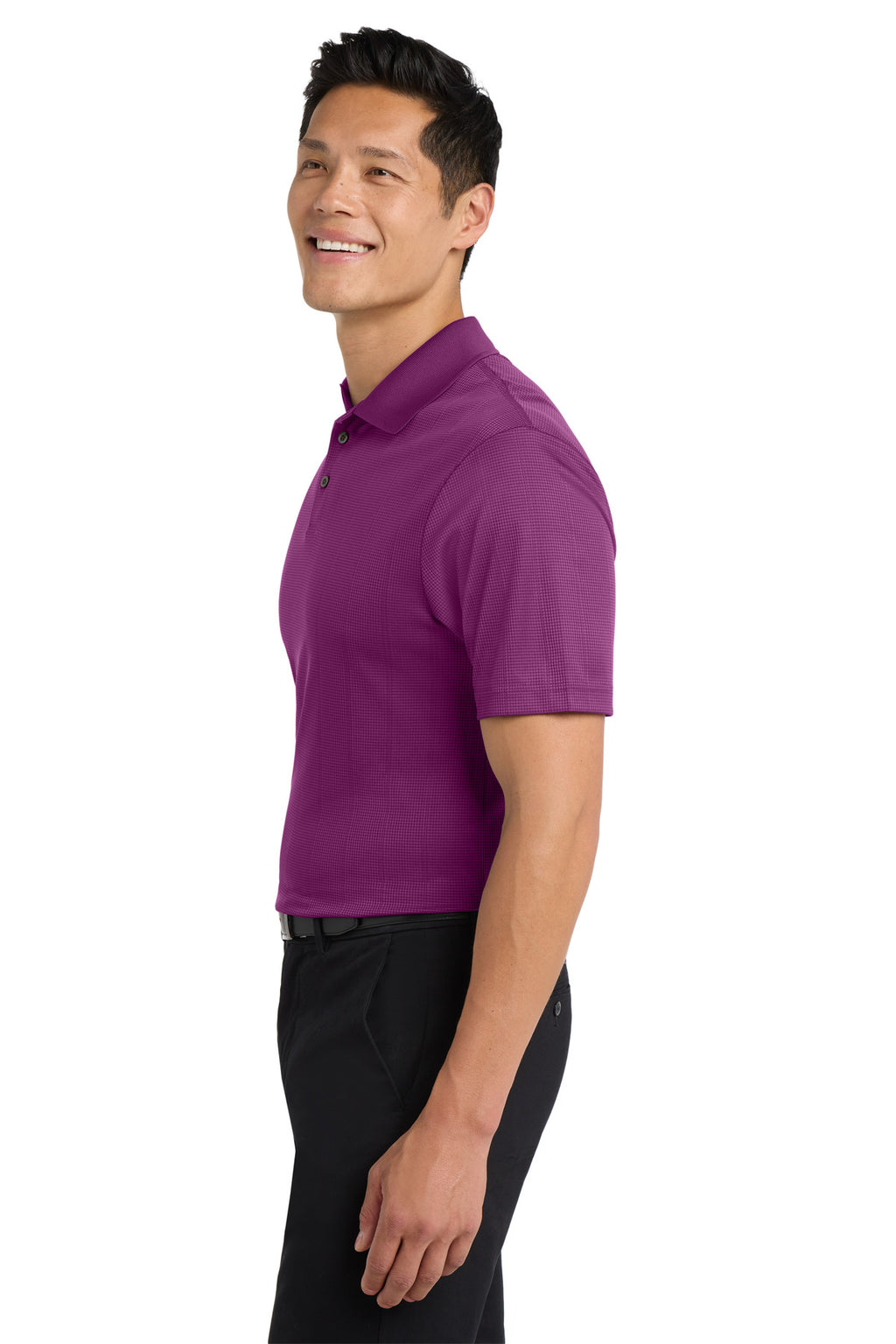 Port Authority Performance Fine Jacquard Polo. K528 - Violet Purple - side