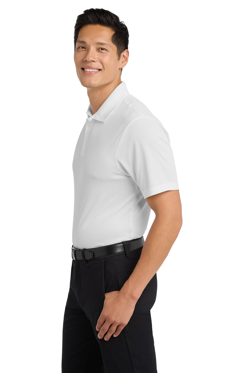 Port Authority Performance Fine Jacquard Polo. K528 - White - side