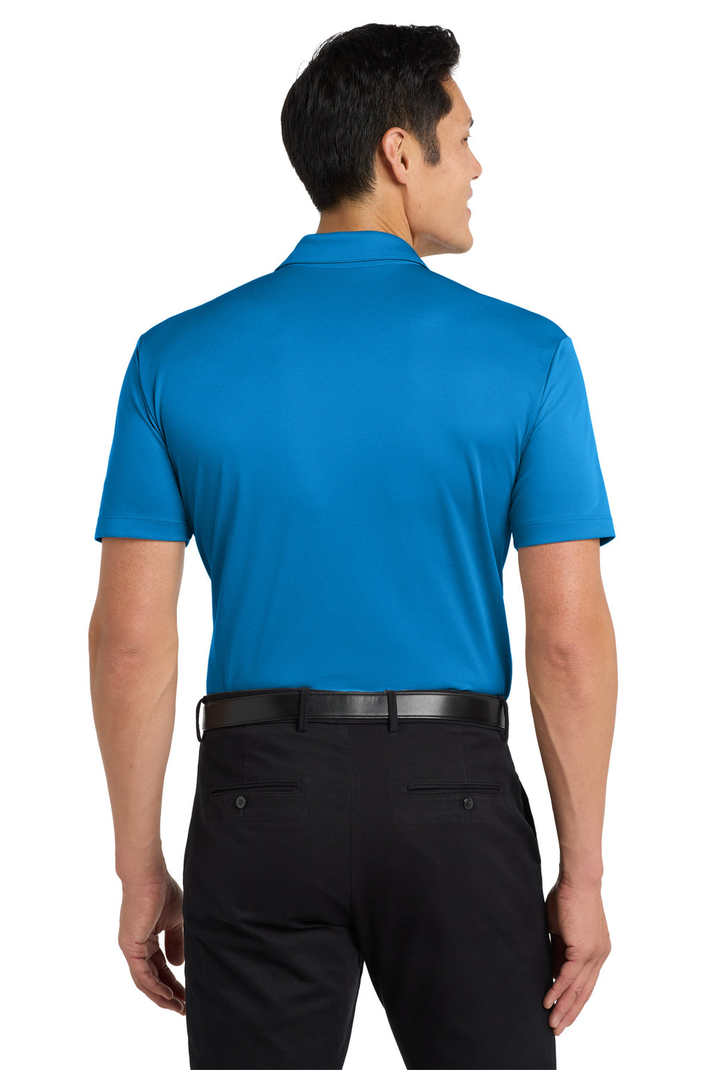 Port Authority Silk Touch Performance Pocket Polo. K540P - Brilliant Blue - back