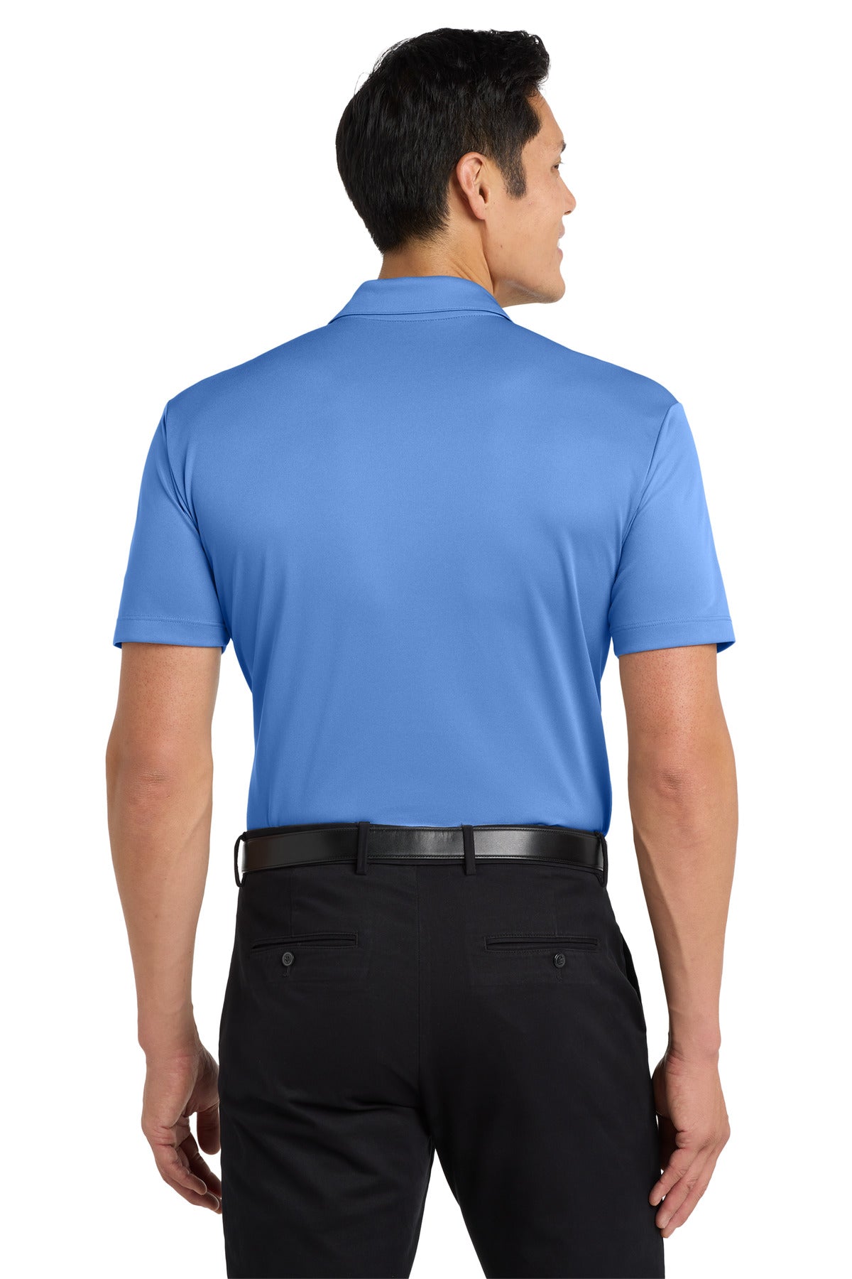 Port Authority Silk Touch Performance Pocket Polo. K540P - Carolina Blue - back