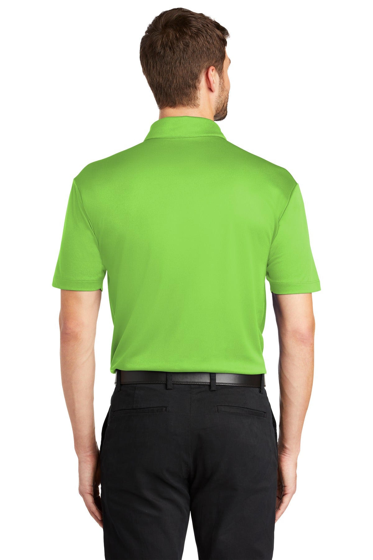 Port Authority Silk Touch Performance Pocket Polo. K540P - Lime - back