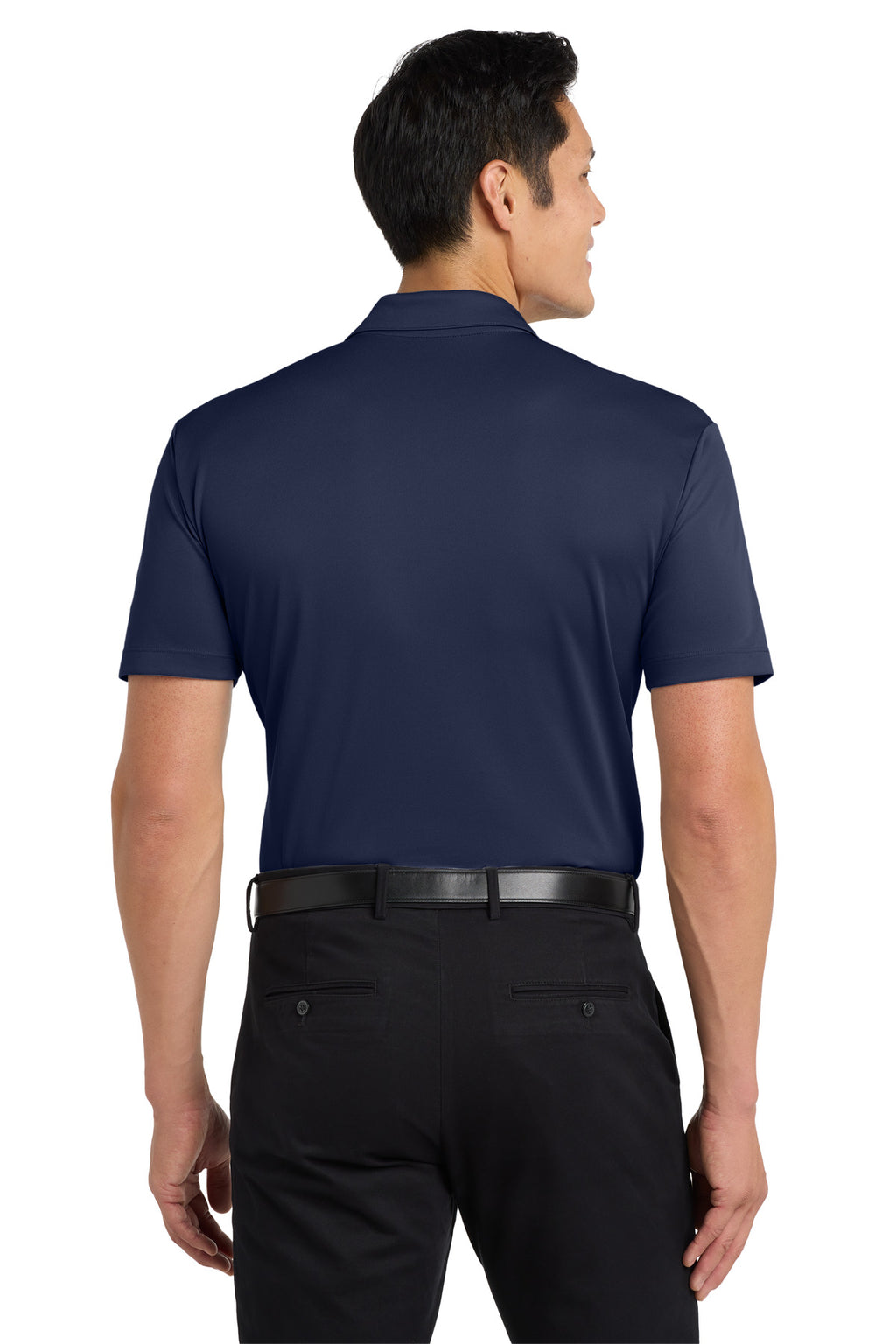 Port Authority Silk Touch Performance Pocket Polo. K540P - Navy - back