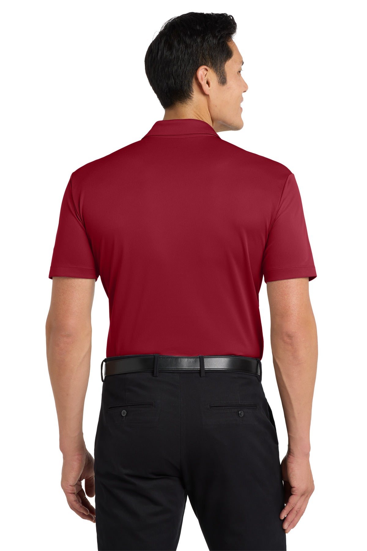 Port Authority Silk Touch Performance Pocket Polo. K540P - Red - back