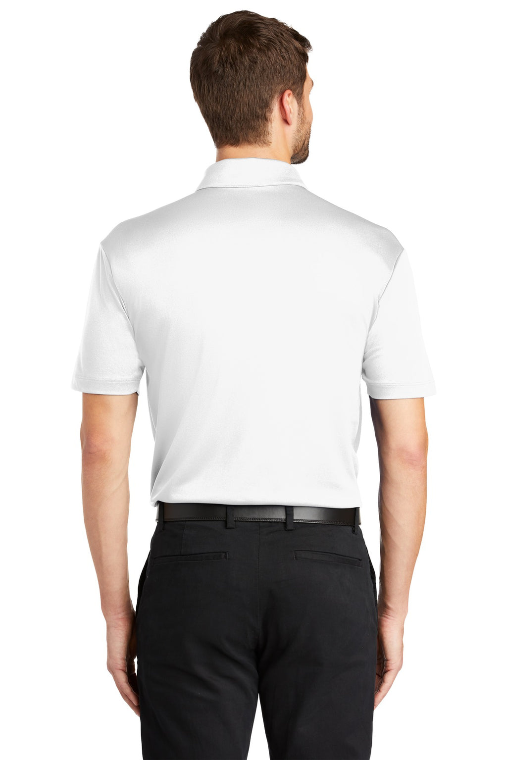 Port Authority Silk Touch Performance Pocket Polo. K540P - White - back