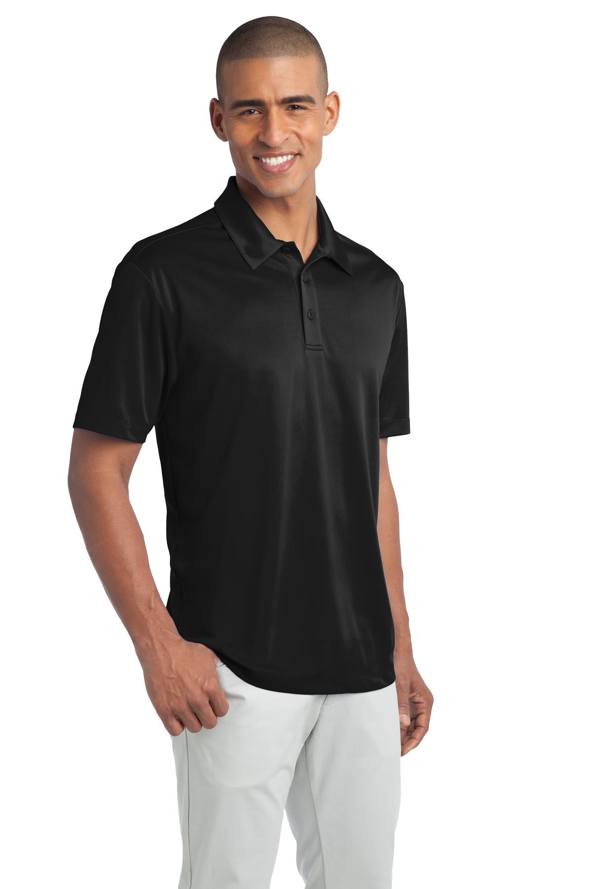 Port Authority Tall Silk Touch Performance Polo. TLK540 - Black - three_q