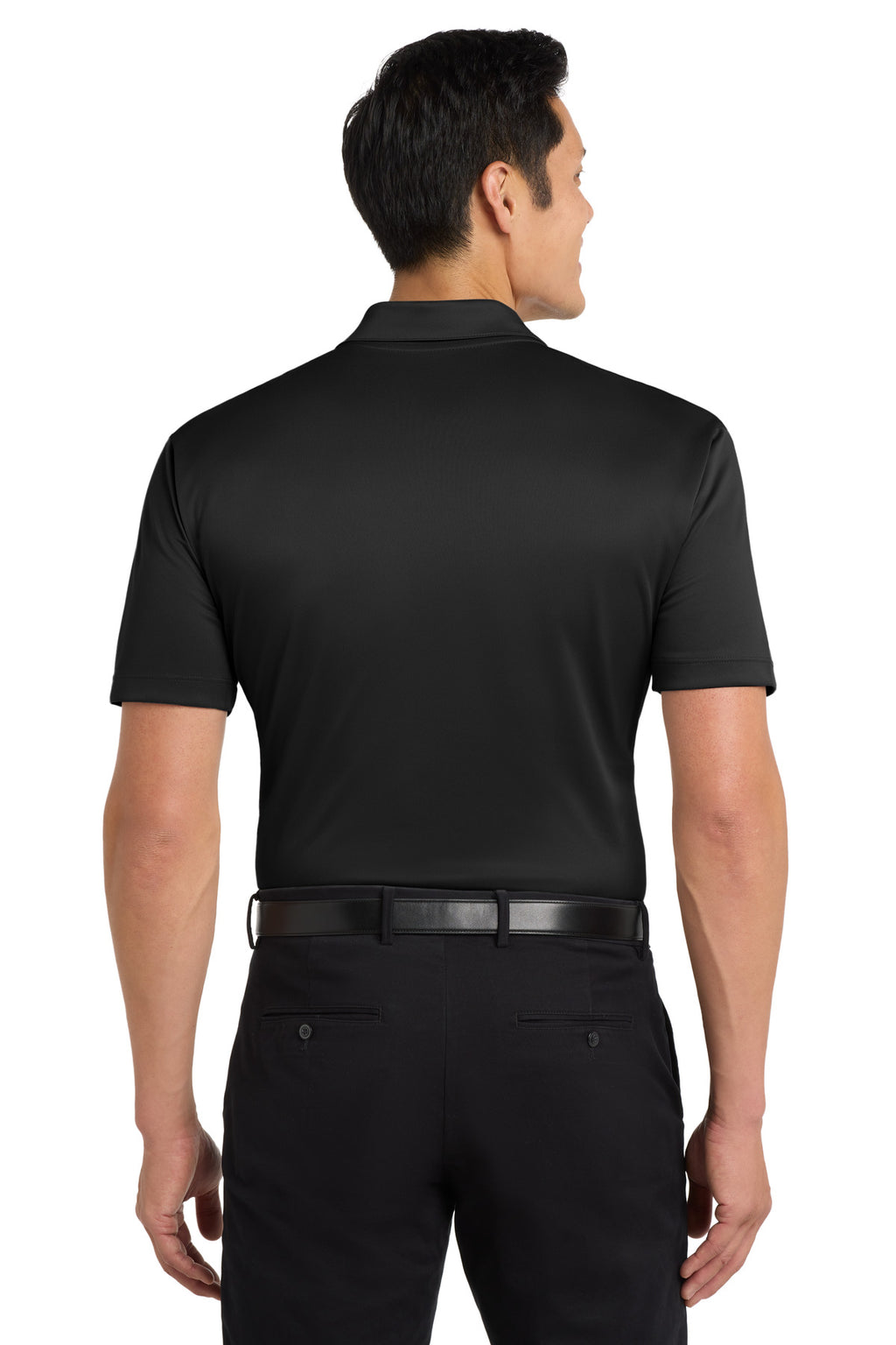 Port Authority Tall Silk Touch Performance Polo. TLK540 - Black - back