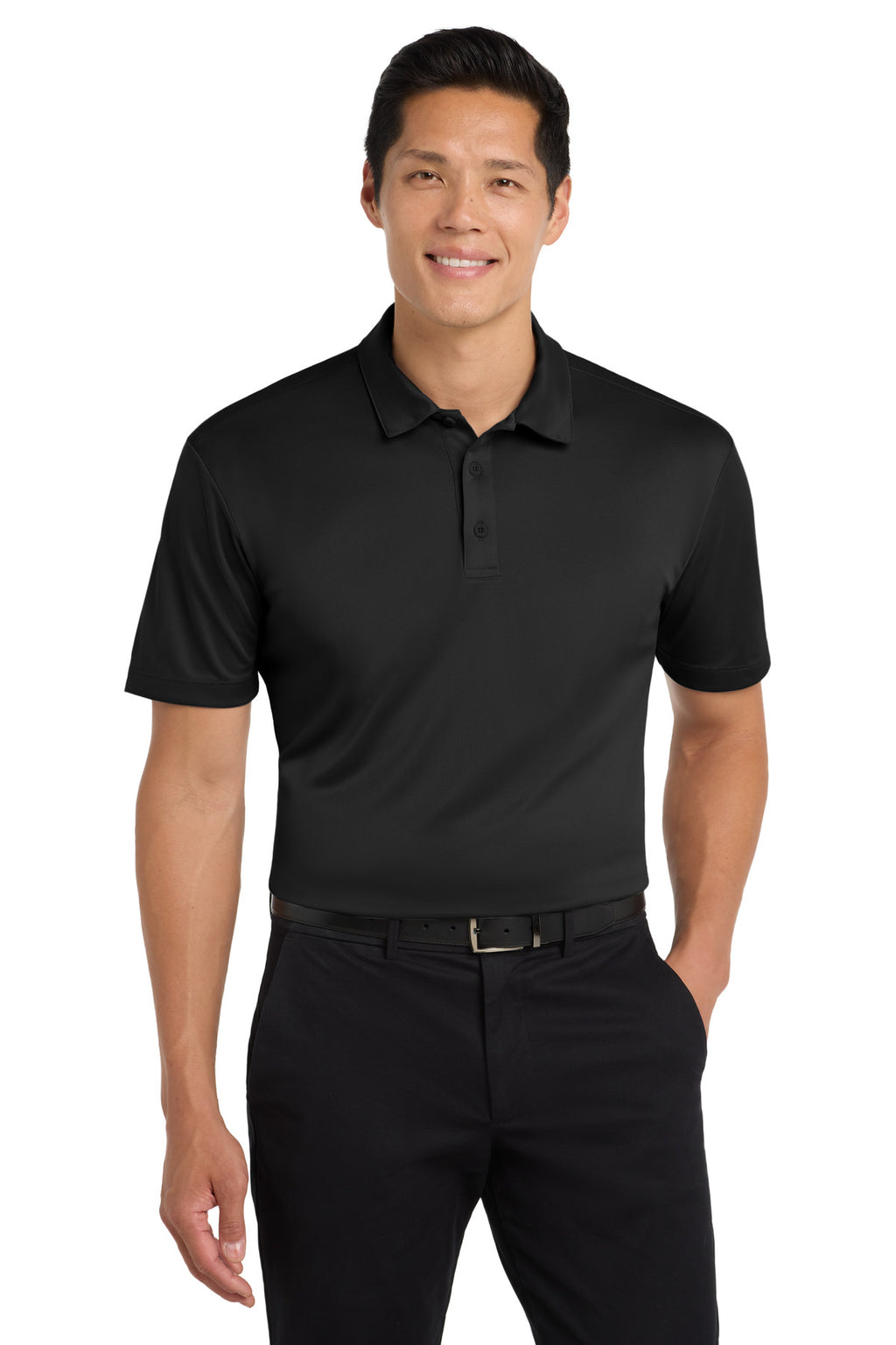 Port Authority Silk Touch Performance Polo. K540 - Black - front